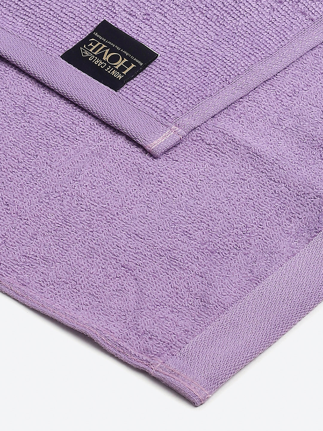 Purple Cotton Solid 600 GSM Face Towel (Pack of 4)
