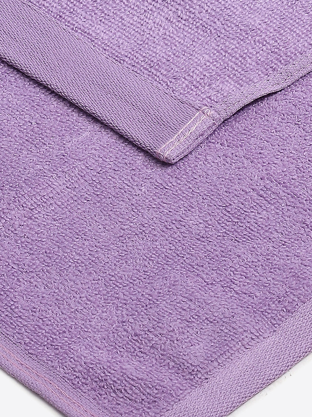 Purple Cotton Solid 600 GSM Face Towel (Pack of 4)