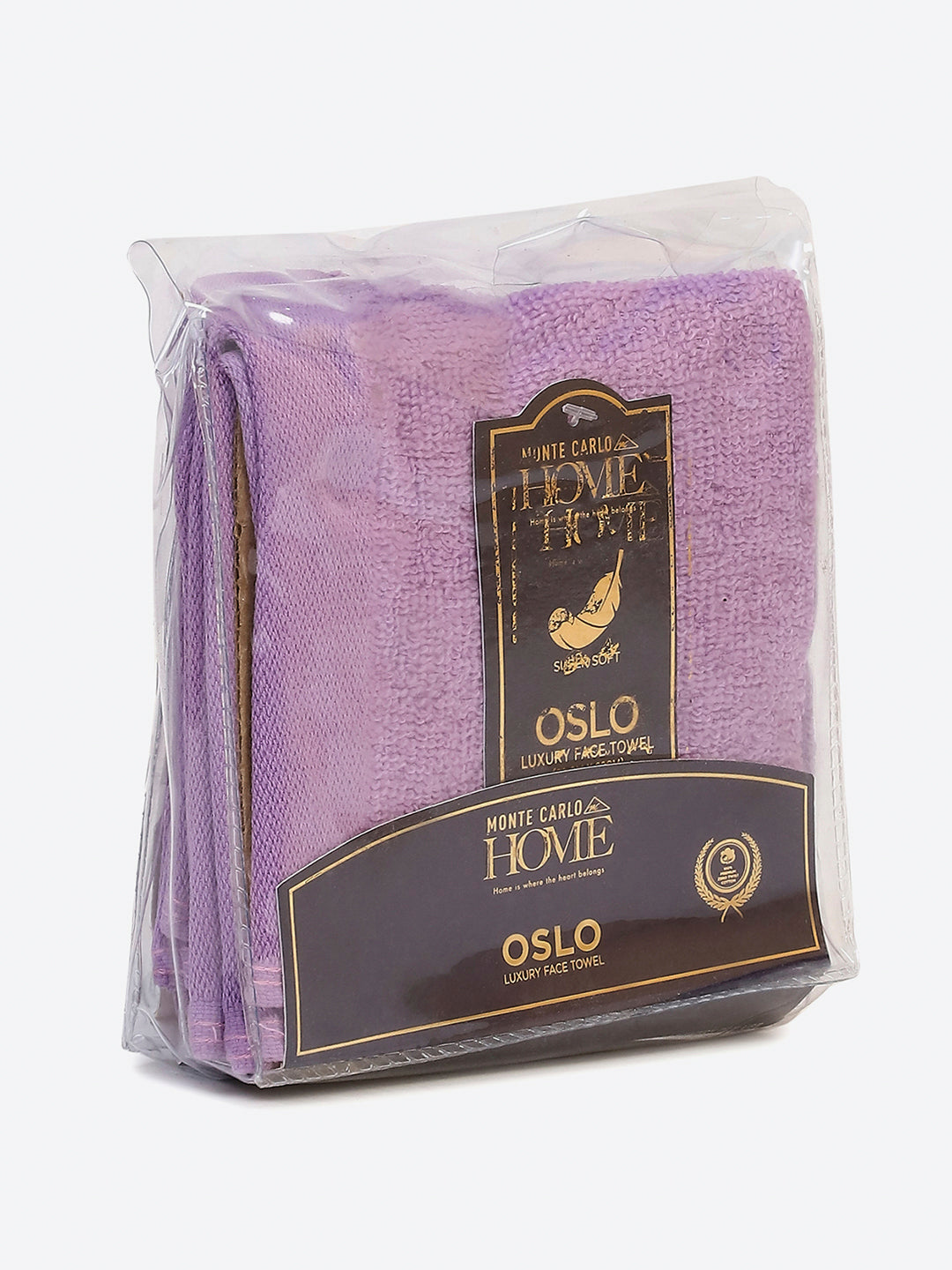 Purple Cotton Solid 600 GSM Face Towel (Pack of 4)