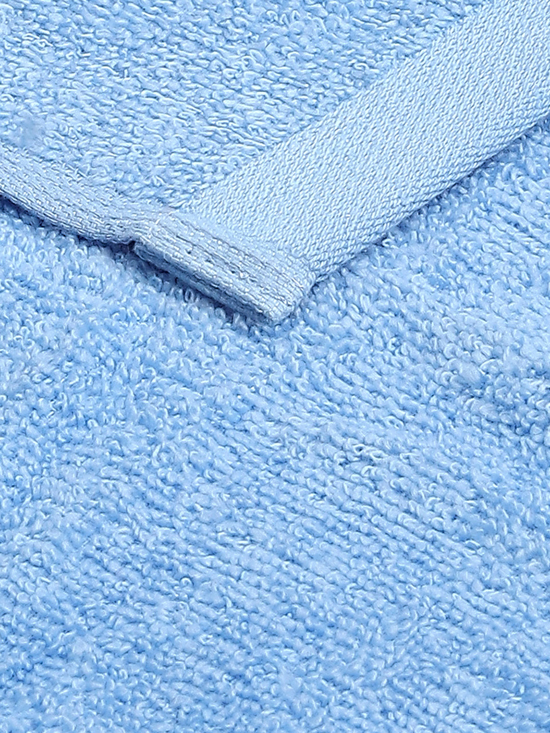 Light Blue Cotton Solid 600 GSM Face Towel (Pack of 4)