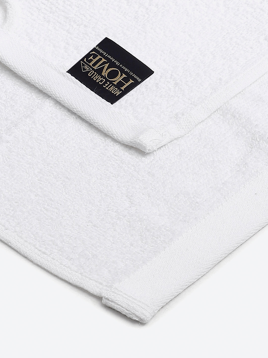 White Cotton Solid 600 GSM Face Towel (Pack of 4)