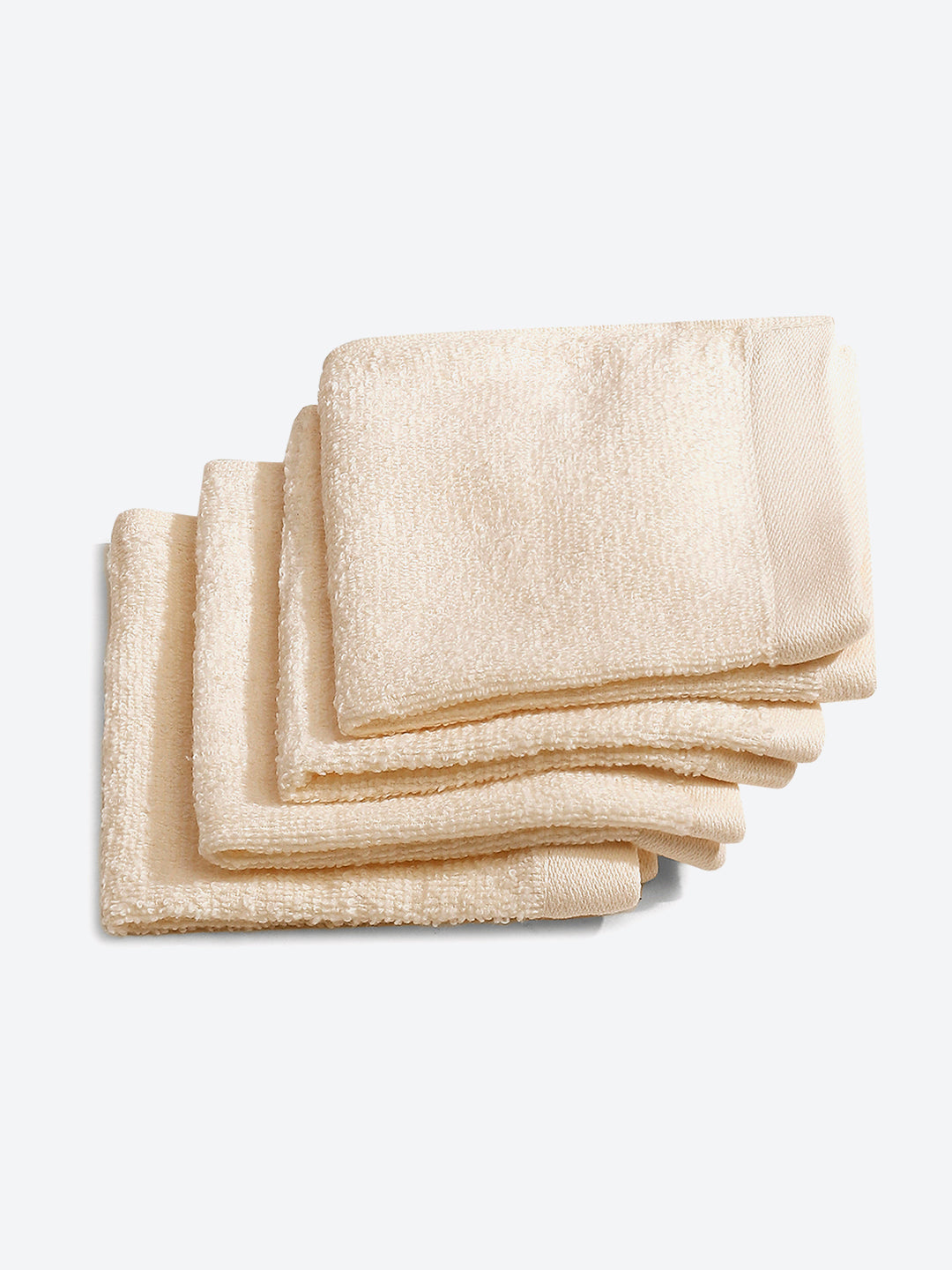 Cream Cotton Solid 600 GSM Face Towel (Pack of 4)