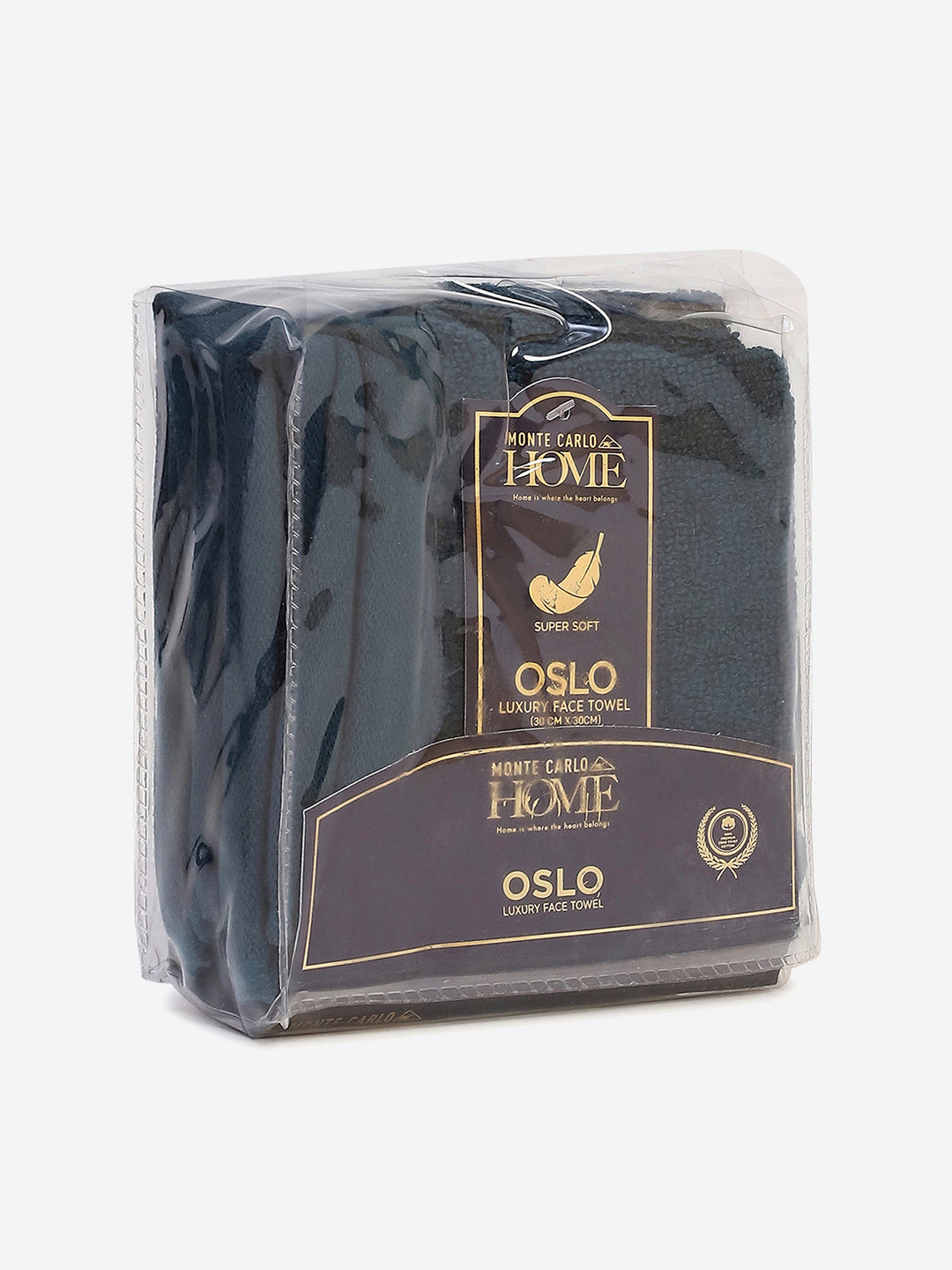 Teal Blue Cotton Solid 600 GSM Face Towel (Pack of 4)