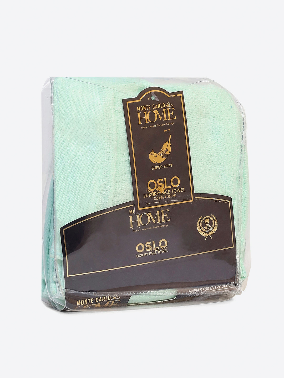 Sea Green Cotton Solid 600 GSM Face Towel (Pack of 4)