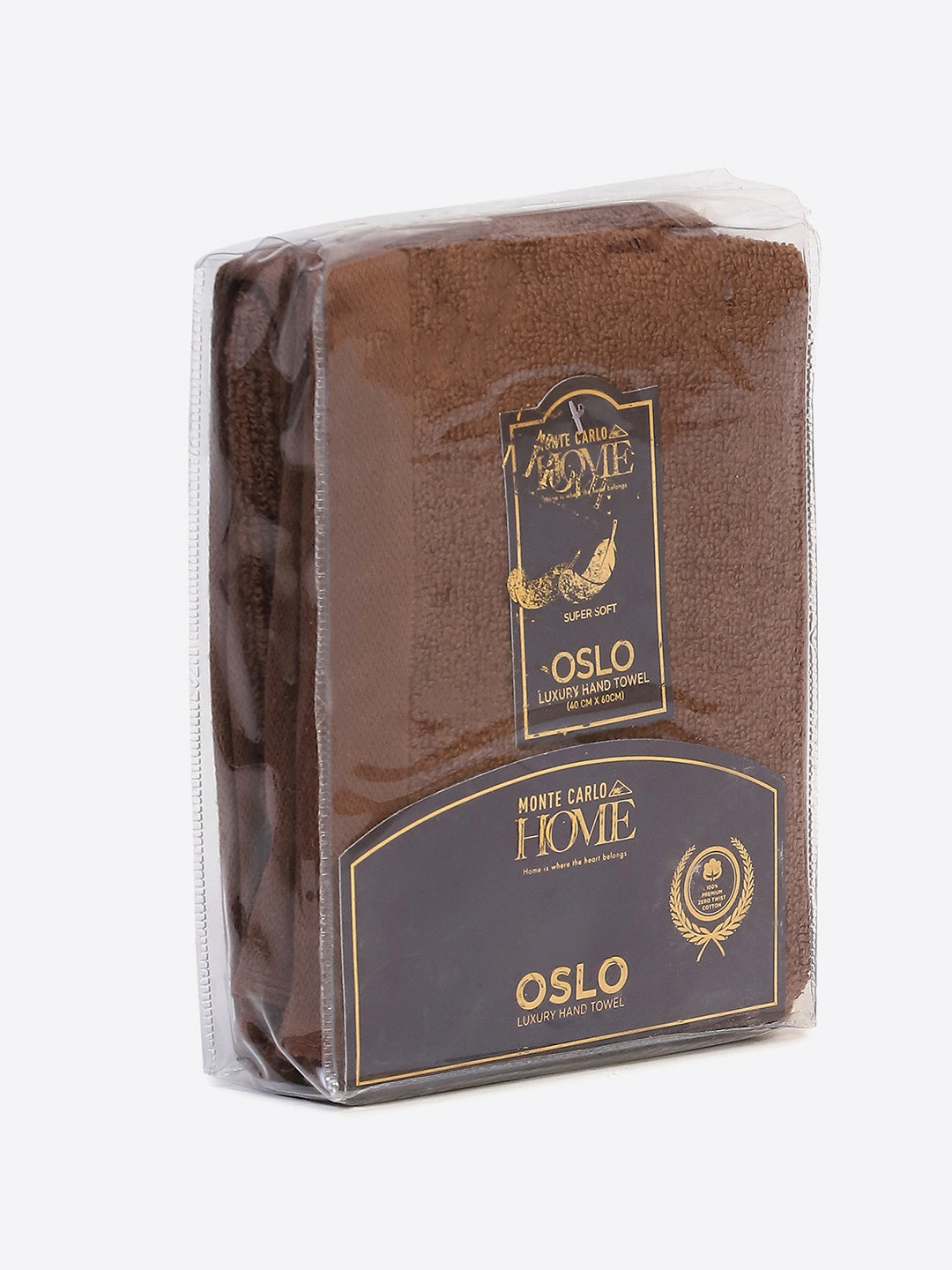 Dark Brown Cotton Solid 350 GSM Hand Towel (Pack of 2)