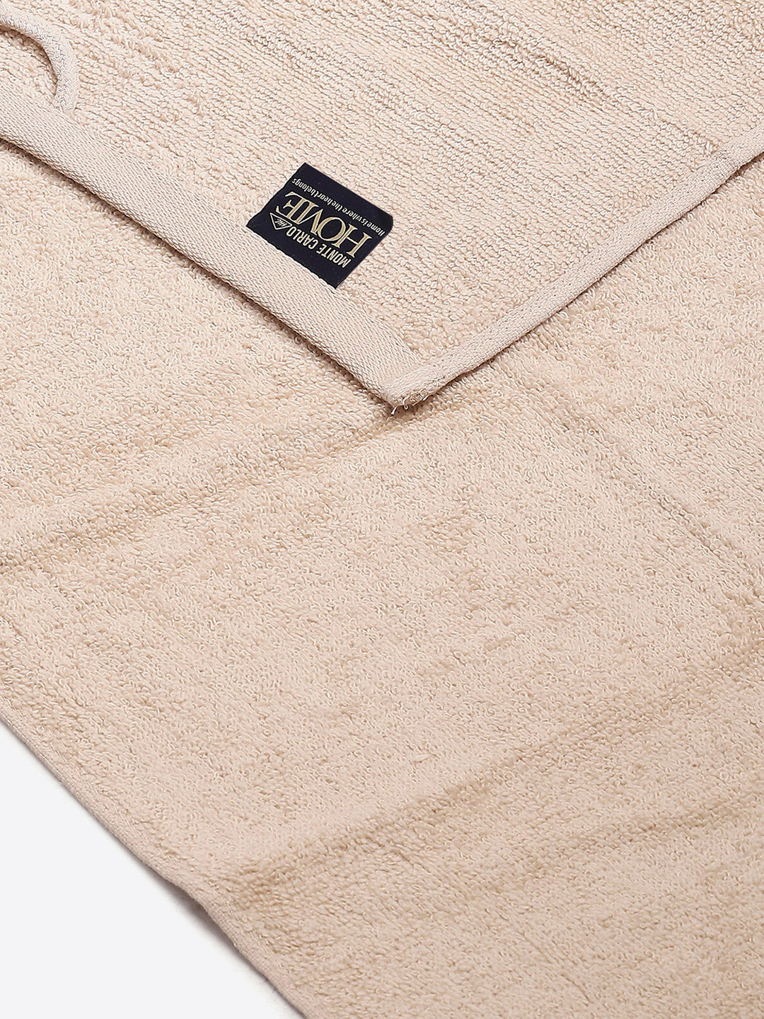 Beige Cotton Solid 350 GSM Hand Towel (Pack of 2)