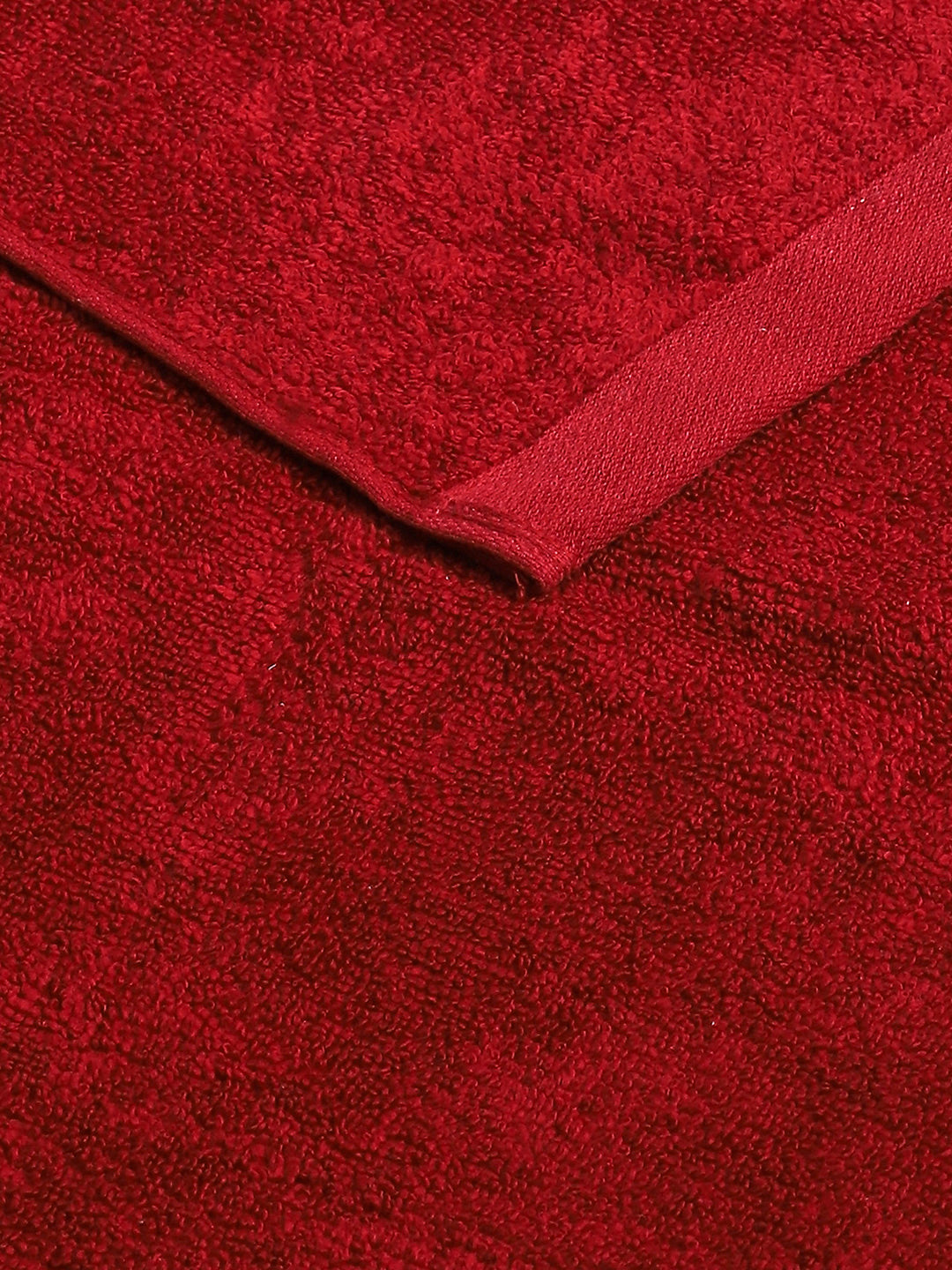 Dark Red Cotton Solid 350 GSM Hand Towel (Pack of 2)