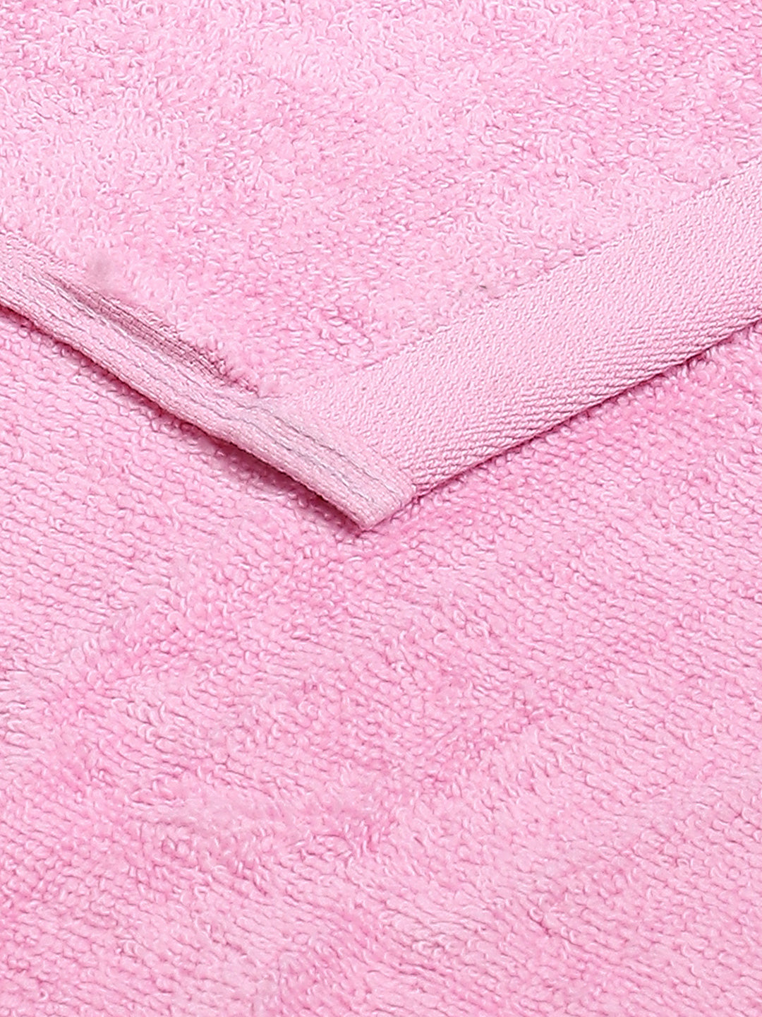 Light Pink Cotton Solid 350 GSM Hand Towel (Pack of 2)