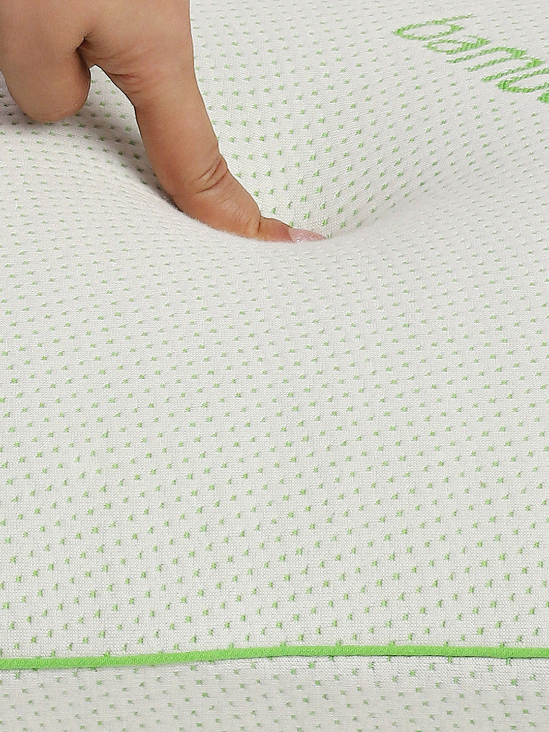 Light Green Printed Bamboo with Memory Foam Pillow