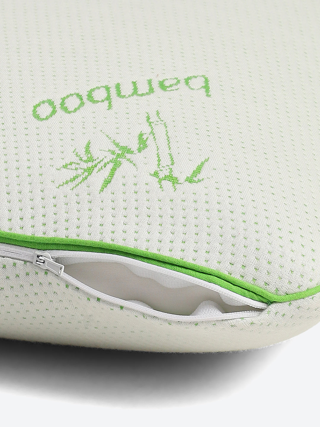 Light Green Printed Bamboo with Memory Foam Pillow