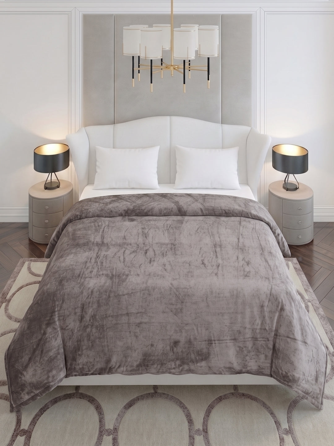 Double Bed 2 Ply 420 GSM Blanket for Winter (Comfort Layer), Weight 2.2 kg