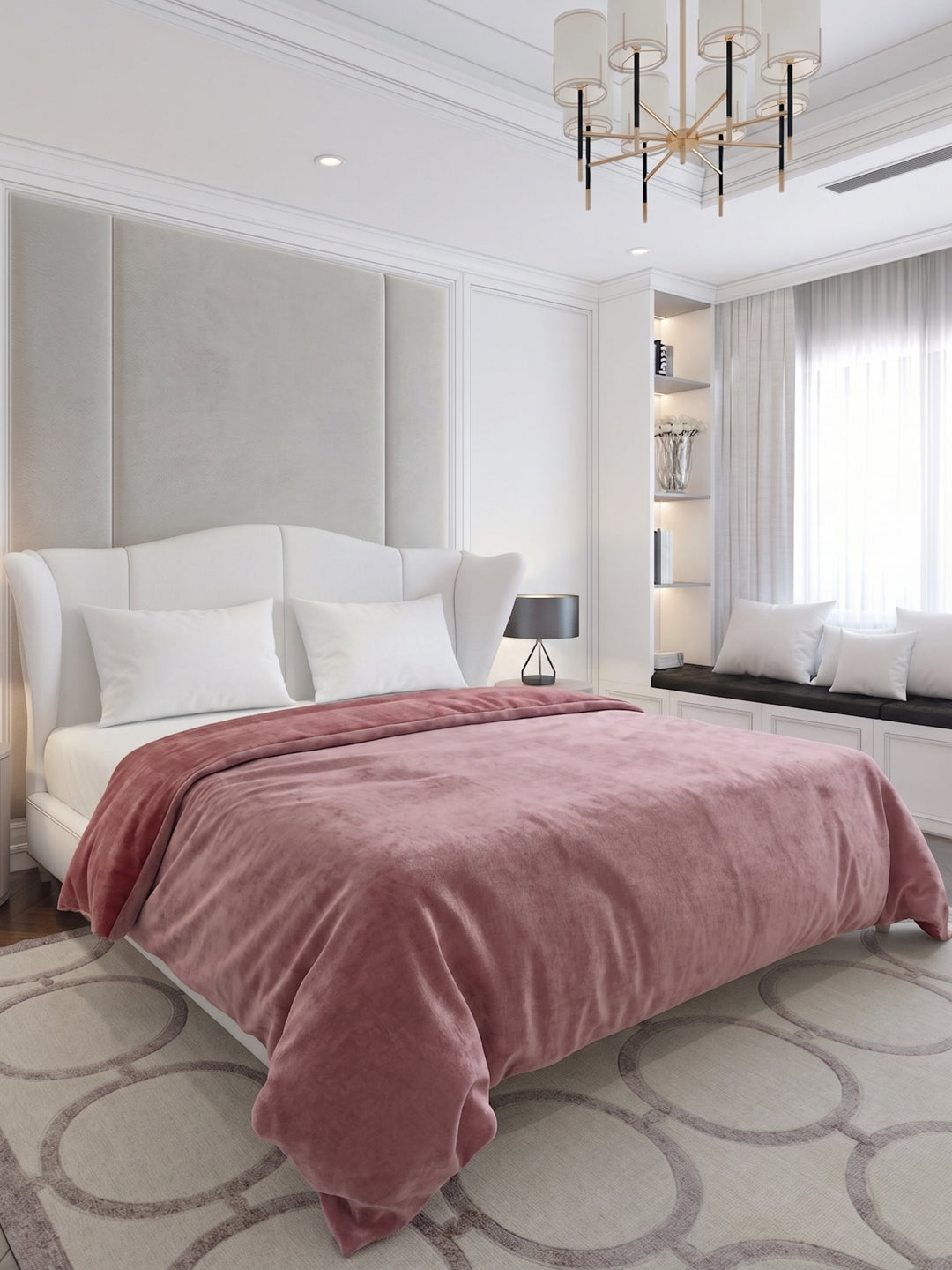 Double Bed 2 Ply 420 GSM Blanket for Winter (Comfort Layer), Weight 2.2 kg