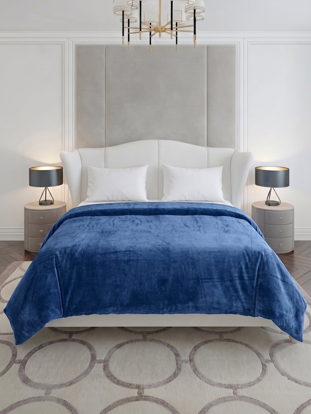 Double Bed 2 Ply 420 GSM Blanket for Winter (Comfort Layer), Weight 2.2 kg