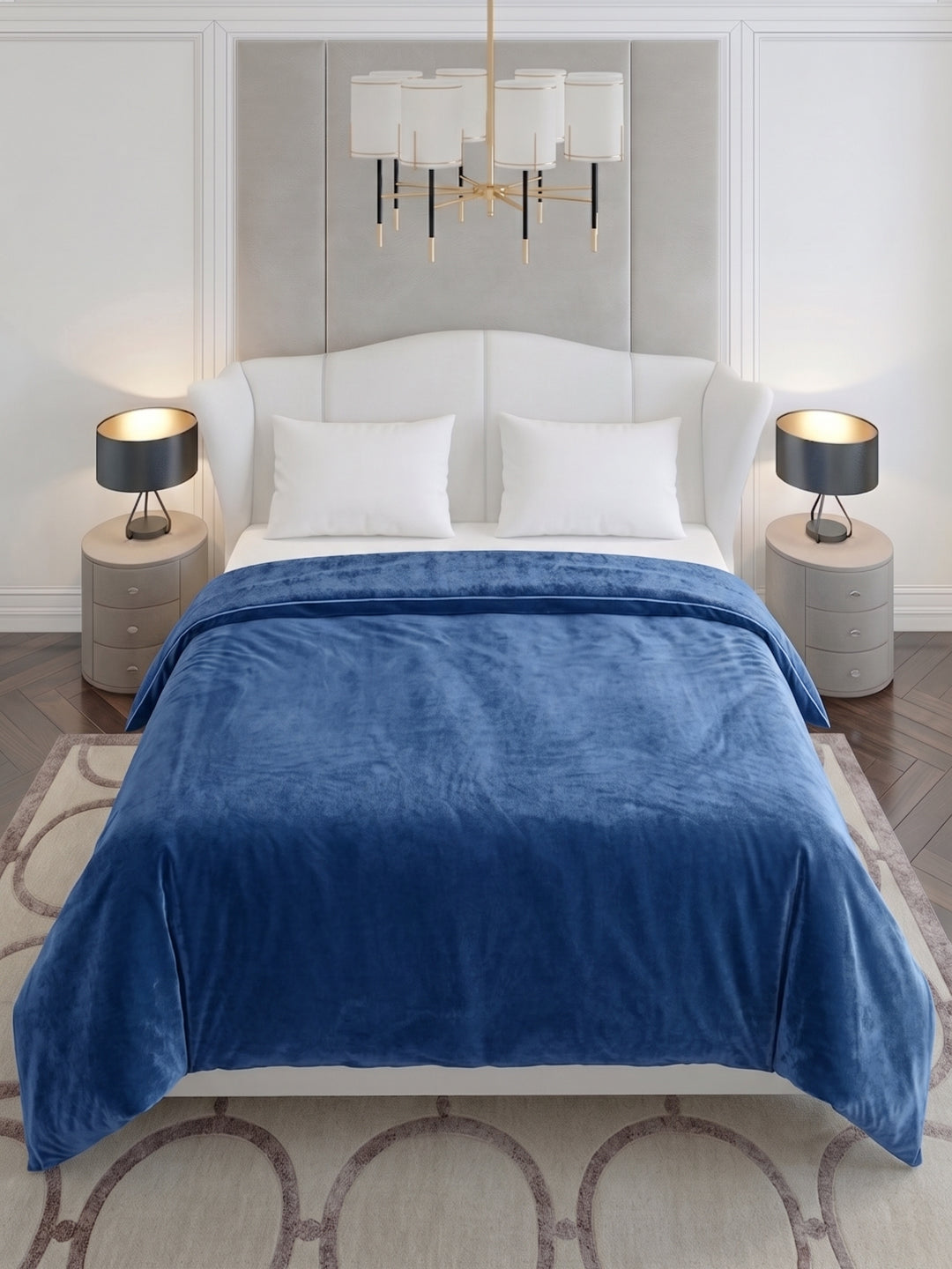 Double Bed 2 Ply 420 GSM Blanket for Winter (Comfort Layer), Weight 2.2 kg