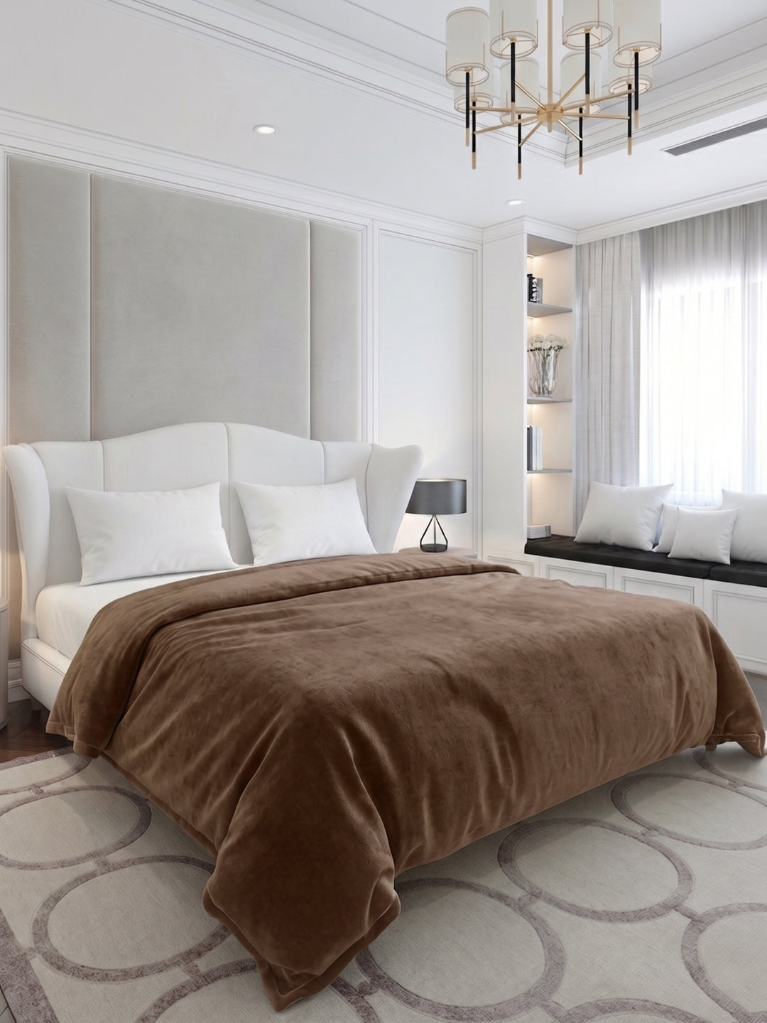 Double Bed 2 Ply 420 GSM Blanket for Winter (Comfort Layer), Weight 2.2 kg