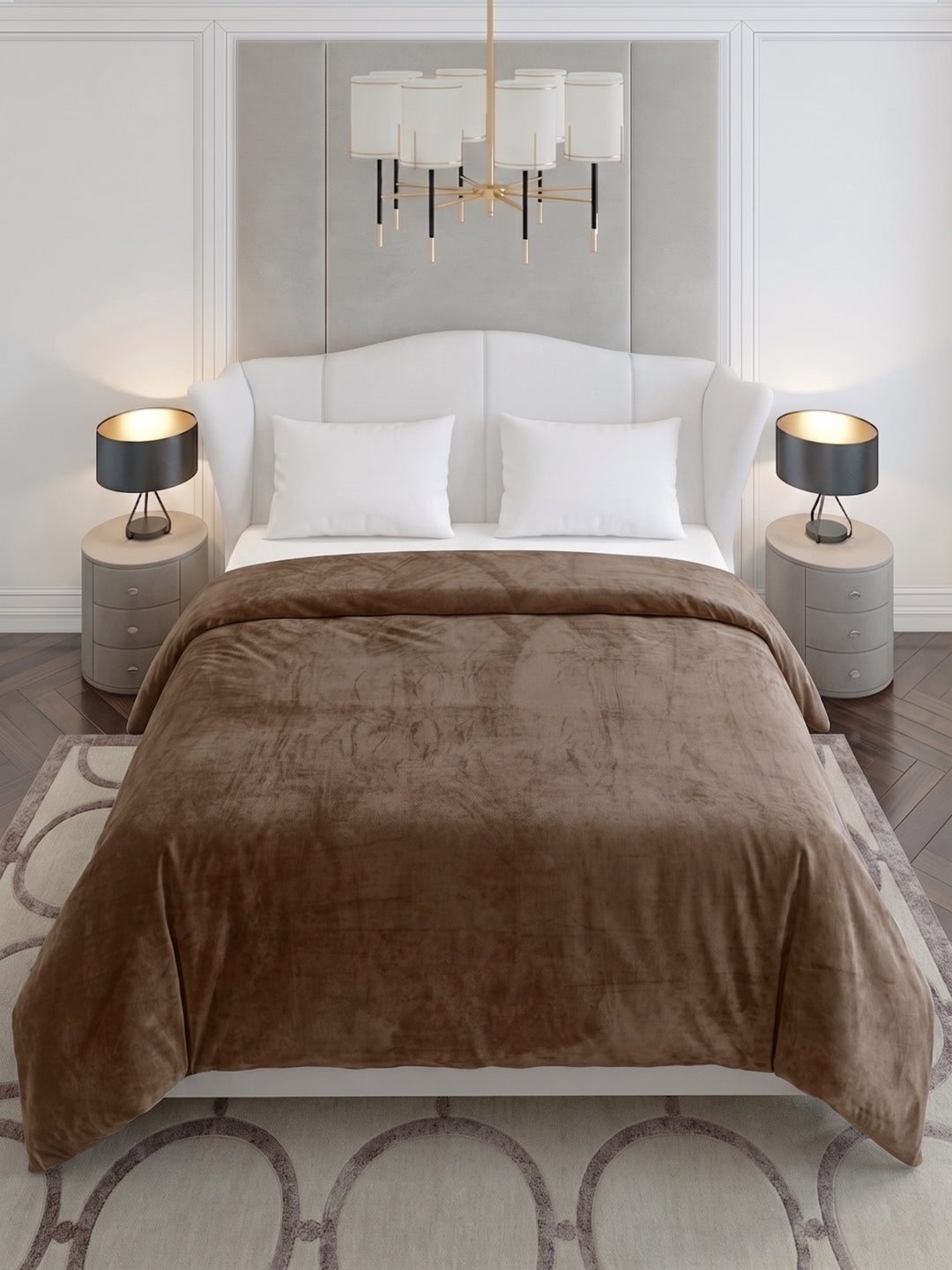 Double Bed 2 Ply 420 GSM Blanket for Winter (Comfort Layer), Weight 2.2 kg