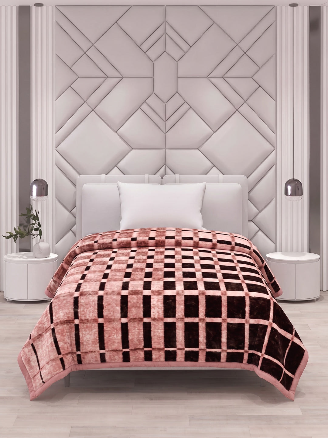 Printed Single Bed 2 Ply 850 GSM Blanket for Winter (Alaba), Weight 3 kg