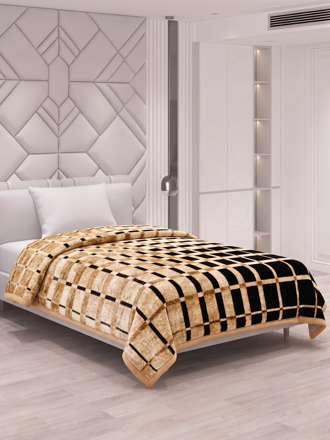 Printed Single Bed 2 Ply 850 GSM Blanket for Winter (Alaba), Weight 3 kg