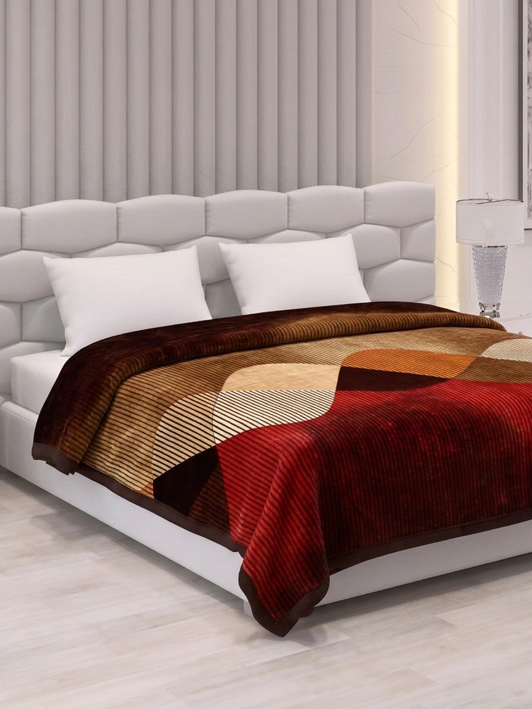 Printed Double Bed 2 Ply 800 GSM Blanket for Winter (Austin), Weight 4.2 kg