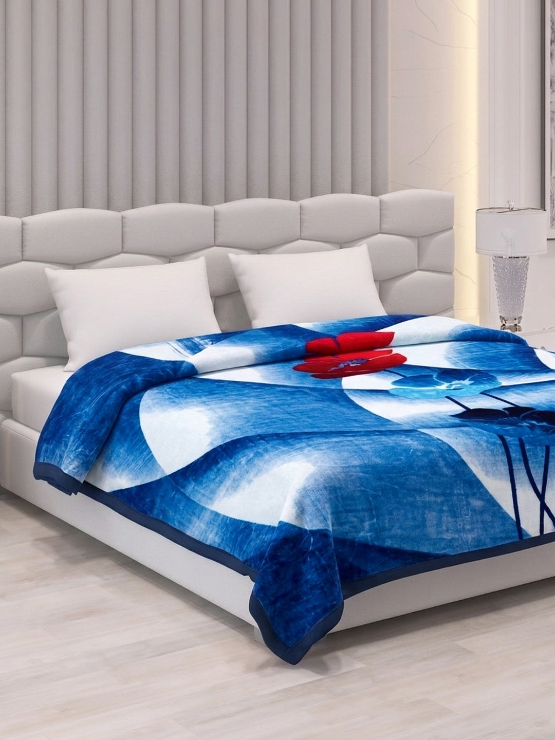 Printed Double Bed 2 Ply 800 GSM Blanket for Winter (Austin), Weight 4.2 kg