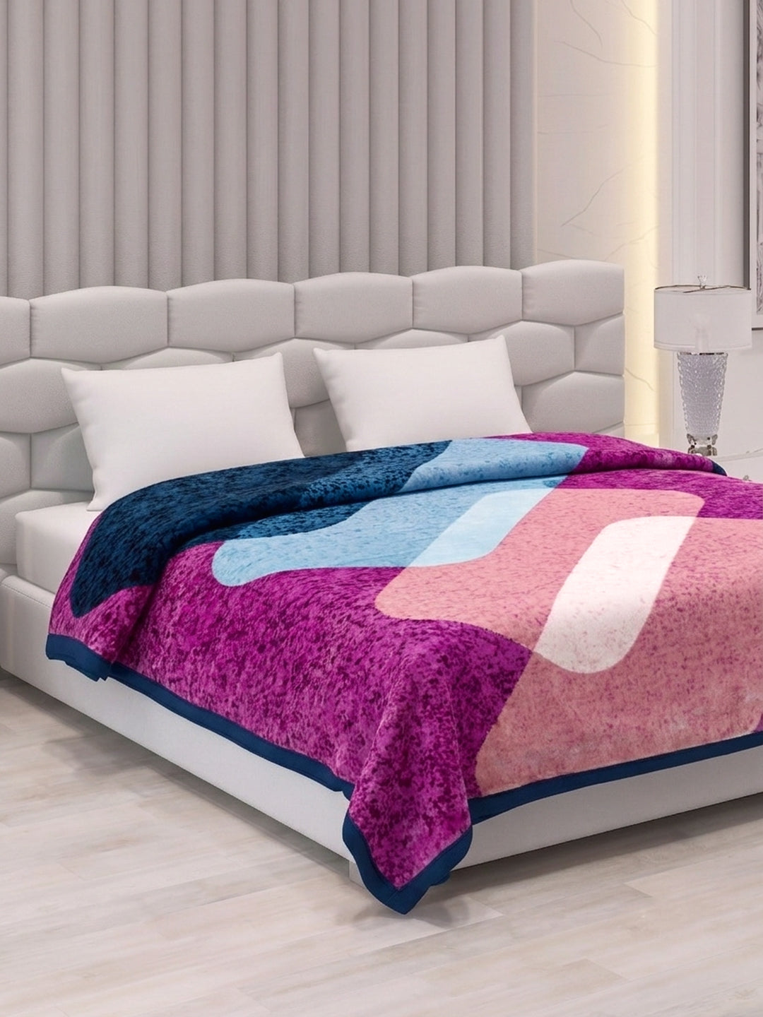 Printed Double Bed 2 Ply 800 GSM Blanket for Winter (Austin), Weight 4.2 kg