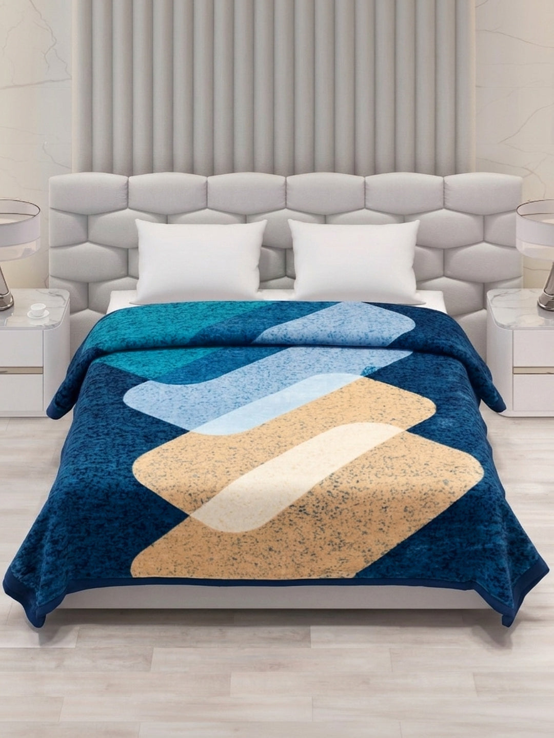 Printed Double Bed 2 Ply 800 GSM Blanket for Winter (Austin), Weight 4.2 kg