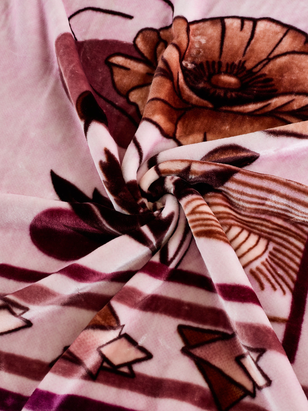 Printed Double Bed 1 Ply 600 GSM Blanket for Winter (Denny), Weight 3.2 kg