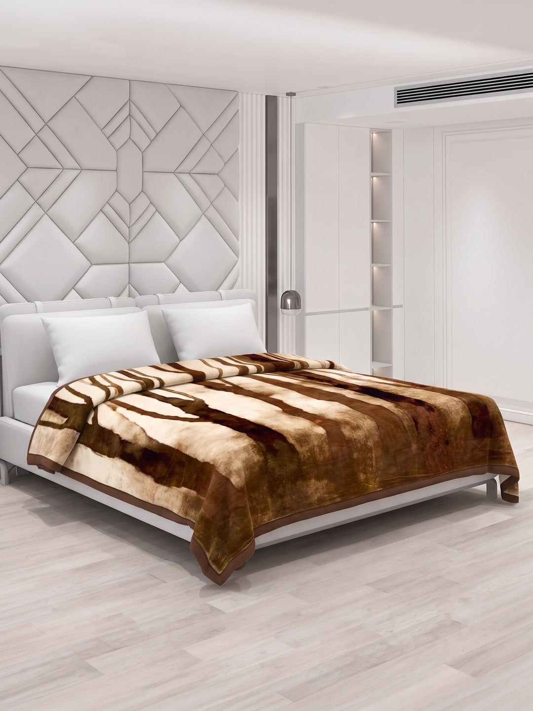 Printed Double Bed 2 Ply 1150 GSM Blanket for Winter (Edenberg), Weight 6.1 kg