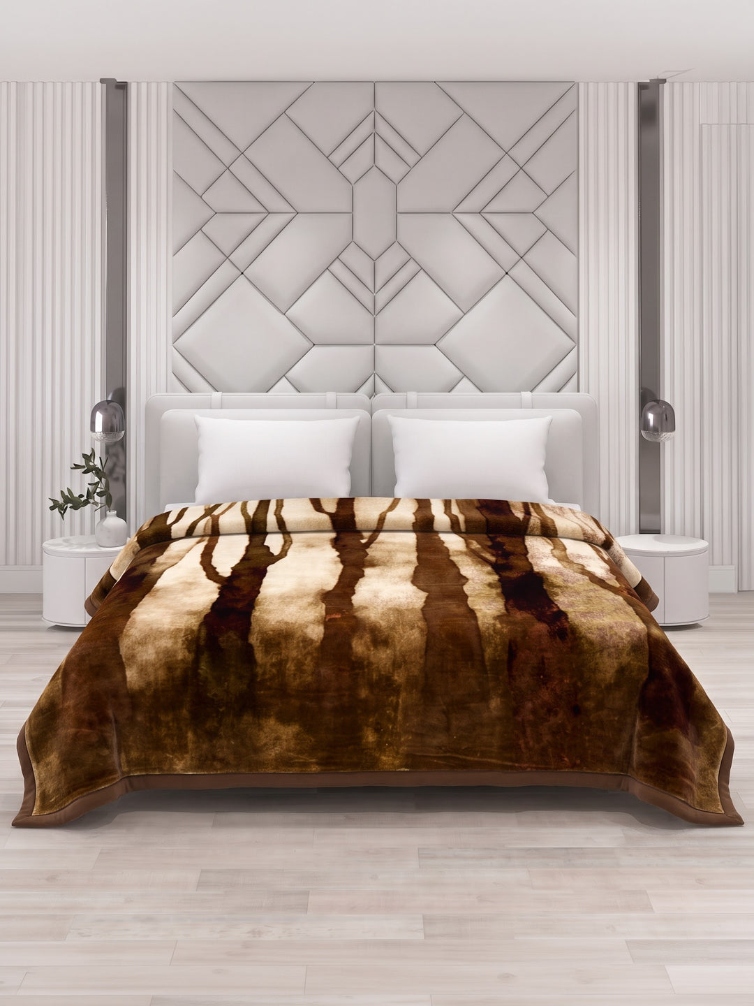 Printed Double Bed 2 Ply 1150 GSM Blanket for Winter (Edenberg), Weight 6.1 kg