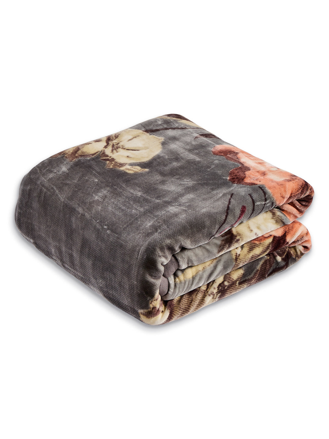 Floral Print Double Bed 2 Ply 1050 GSM Blanket for Winter (Emilia), Weight 5.5 kg