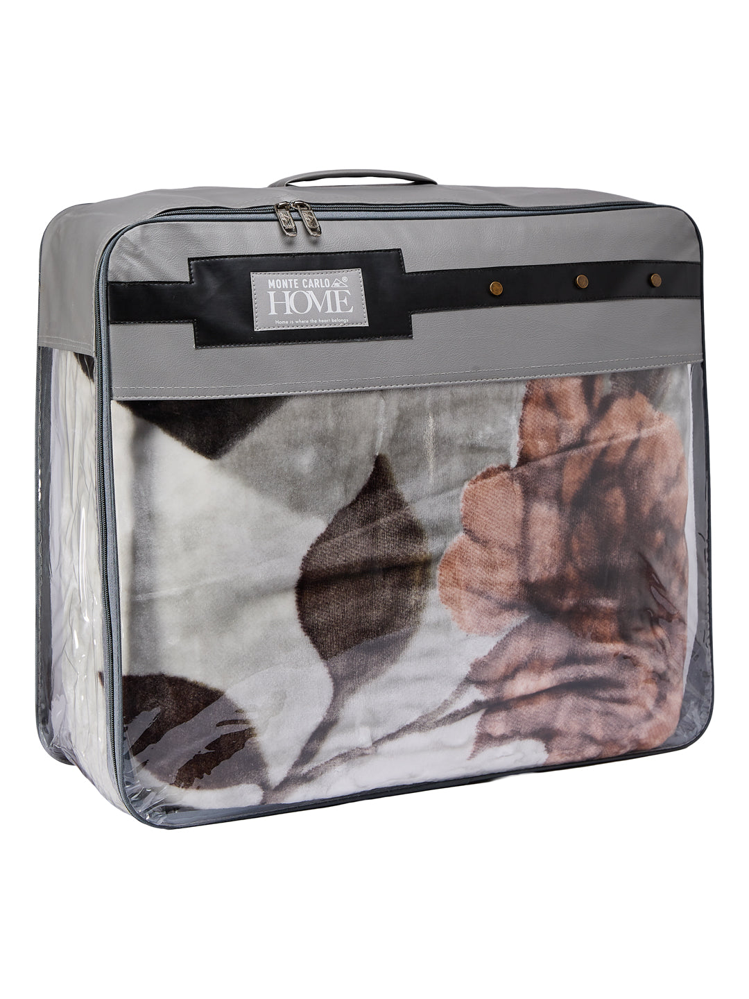 Floral Print Double Bed 2 Ply 1050 GSM Blanket for Winter (Emilia), Weight 5.5 kg