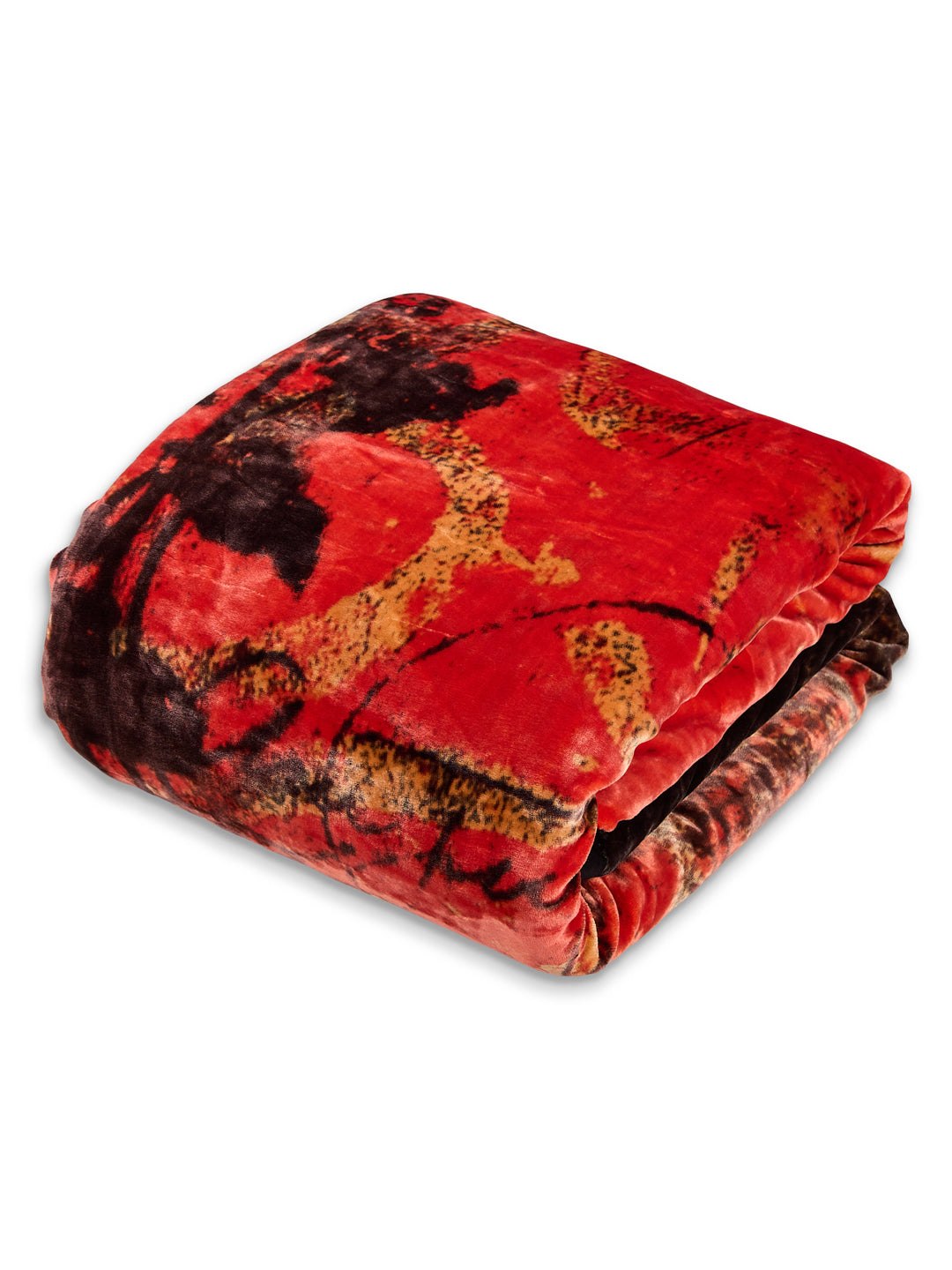 Printed Double Bed 3 Ply 890 GSM Blanket for Winter (Gulnar), Weight 4.7 kg