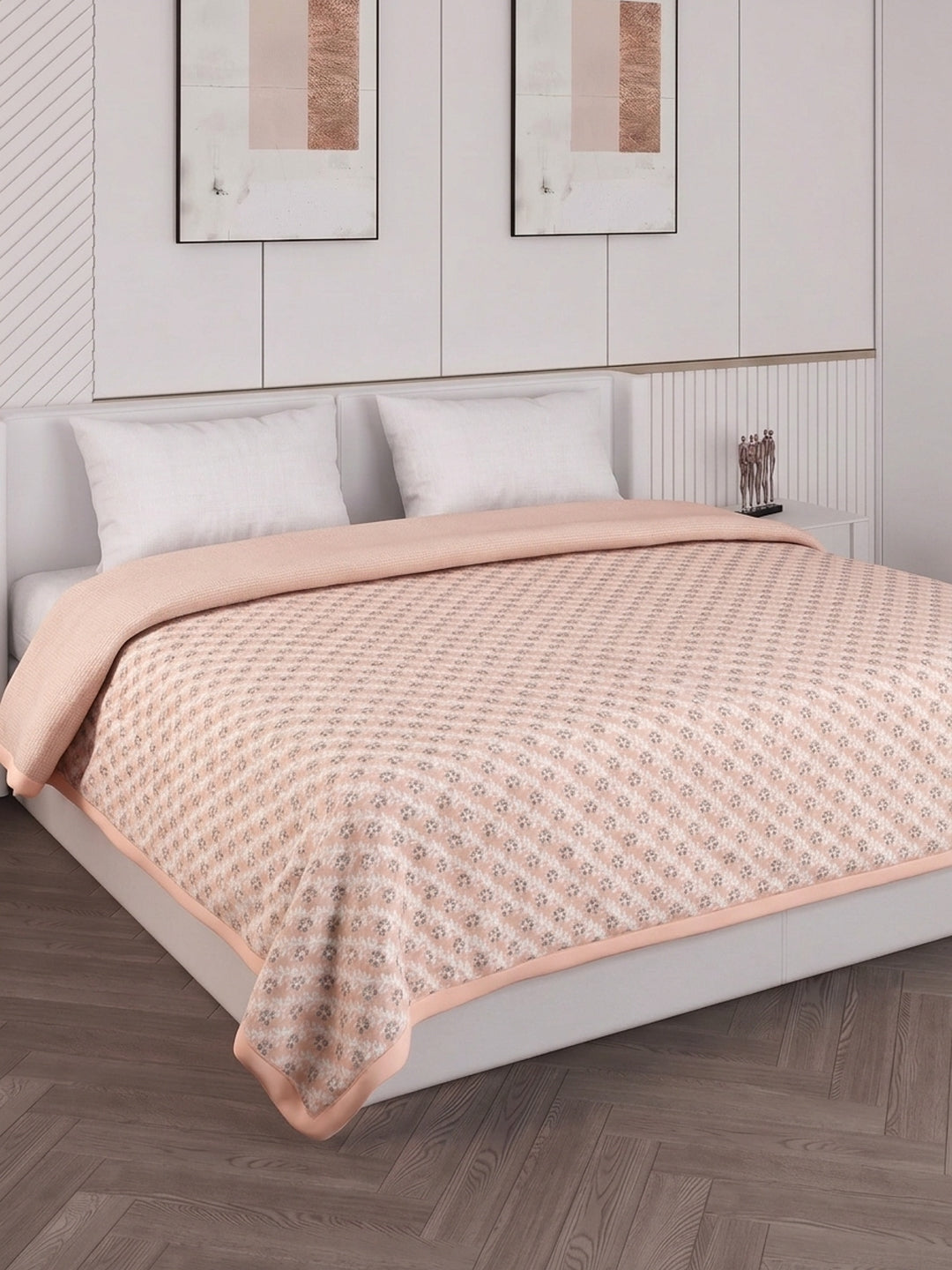 Printed Double Bed 2 Ply 470 GSM Blanket for Winter (Abstract), Weight 2.5 kg