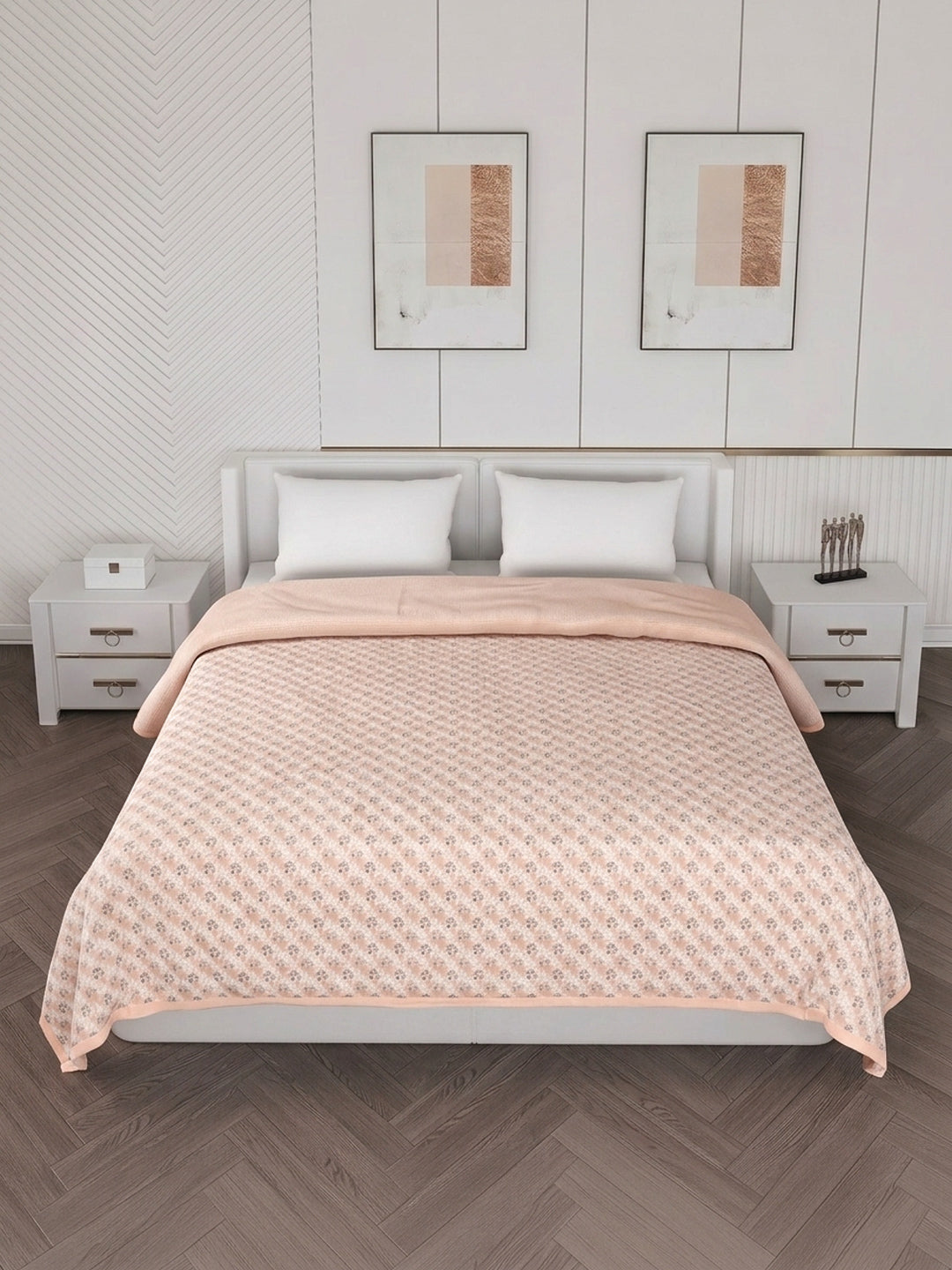 Printed Double Bed 2 Ply 470 GSM Blanket for Winter (Abstract), Weight 2.5 kg
