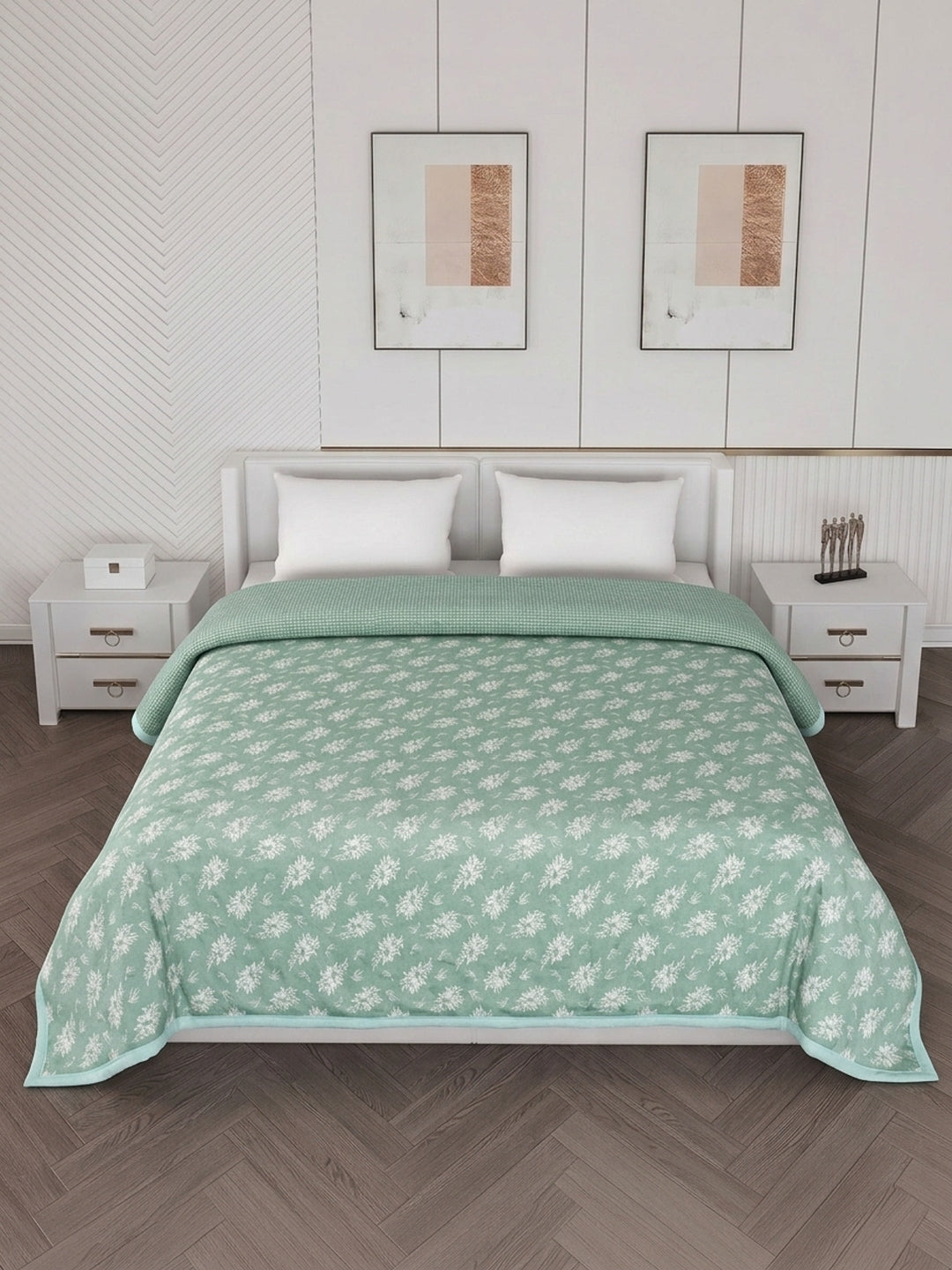 Printed Double Bed 2 Ply 470 GSM Blanket for Winter (Abstract), Weight 2.5 kg