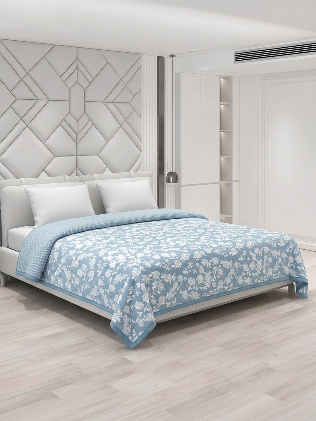 Printed Double Bed 2 Ply 470 GSM Blanket for Winter (Abstract), Weight 2.5 kg