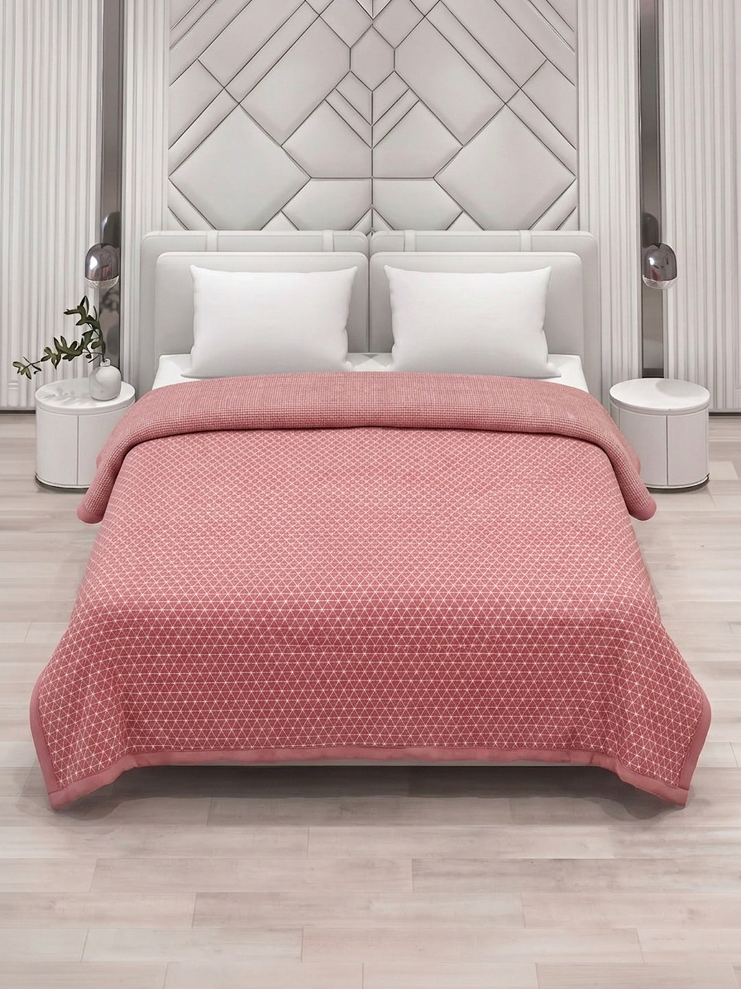 Printed Double Bed 2 Ply 470 GSM Blanket for Winter (Abstract), Weight 2.5 kg