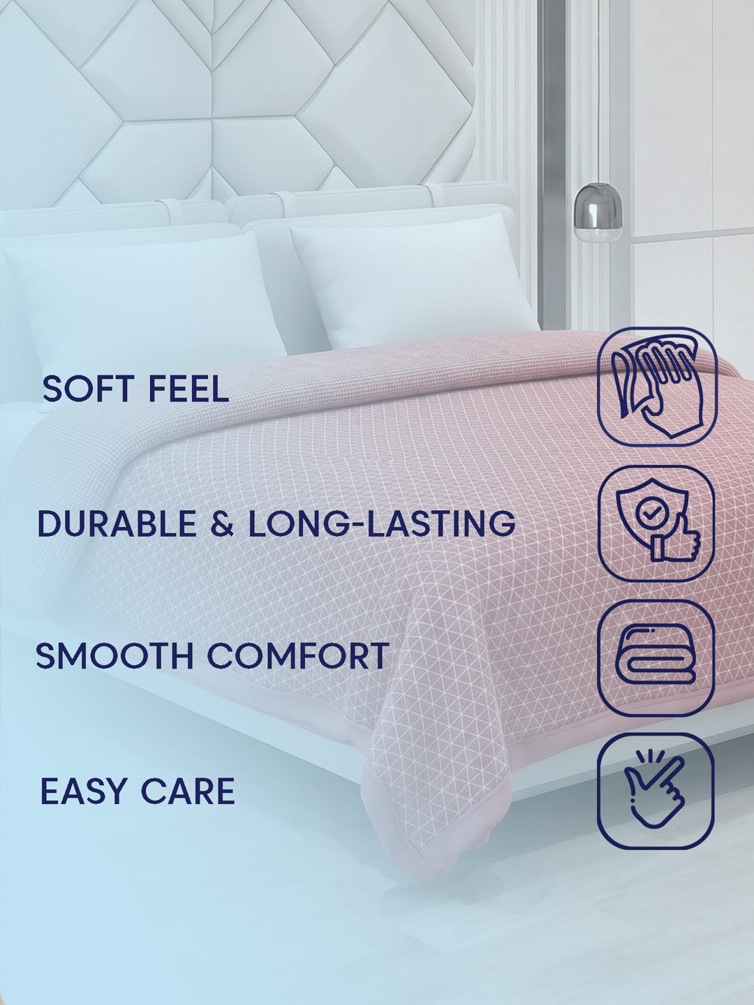 Printed Double Bed 2 Ply 470 GSM Blanket for Winter (Abstract), Weight 2.5 kg
