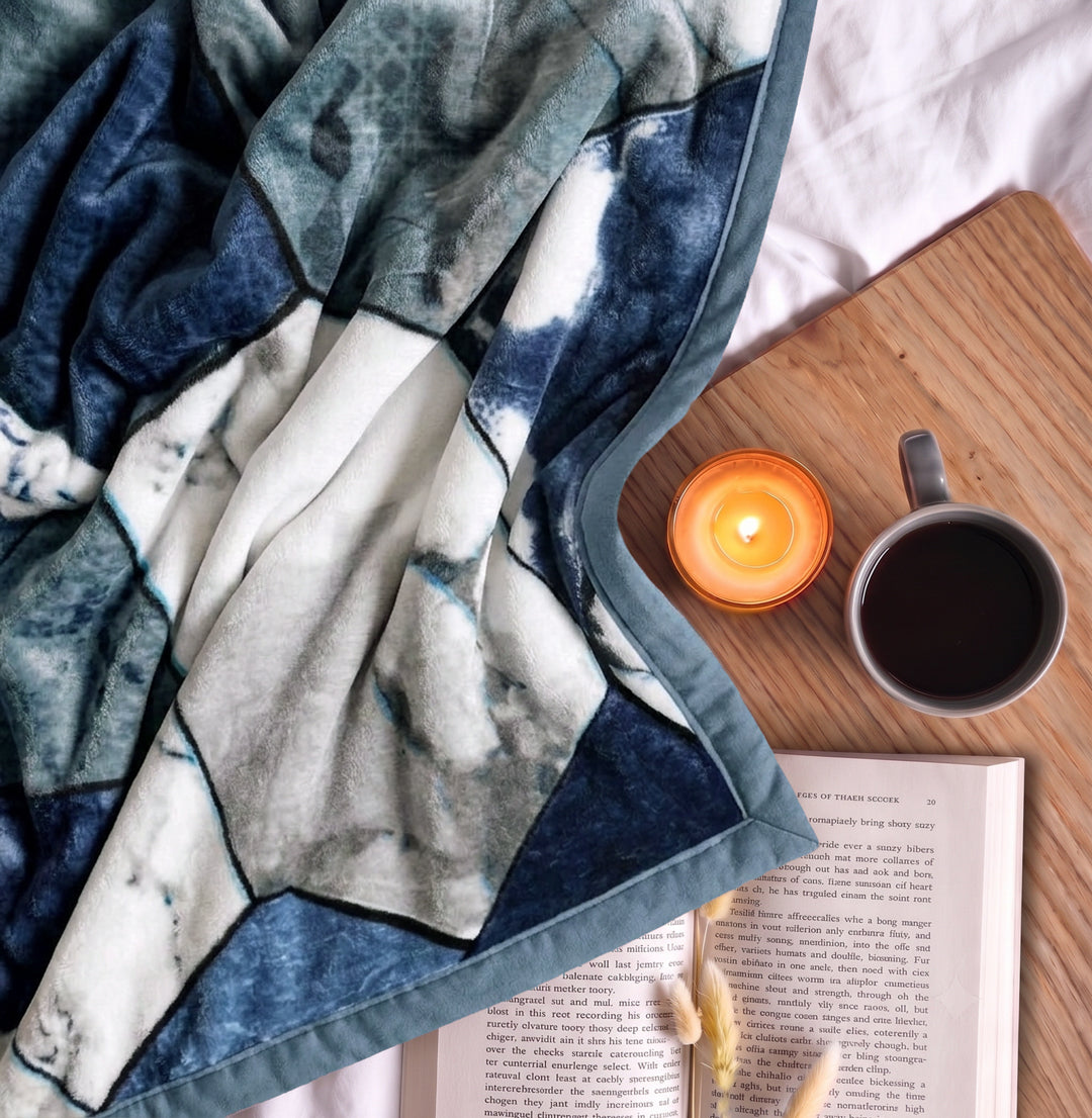 Printed Double Bed 1 Ply 420 GSM Blanket for Winter (Java), Weight 2 kg