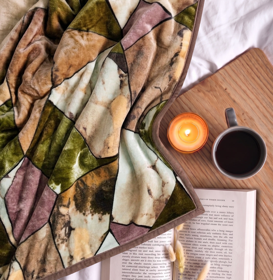 Printed Double Bed 1 Ply 420 GSM Blanket for Winter (Java), Weight 2 kg