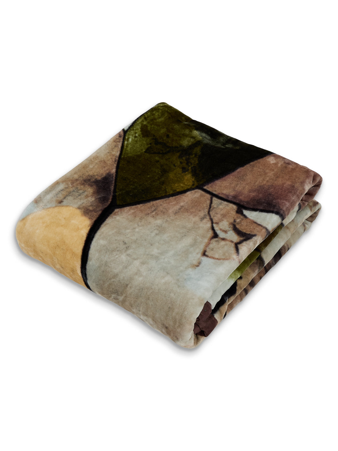 Printed Double Bed 1 Ply 420 GSM Blanket for Winter (Java), Weight 2 kg
