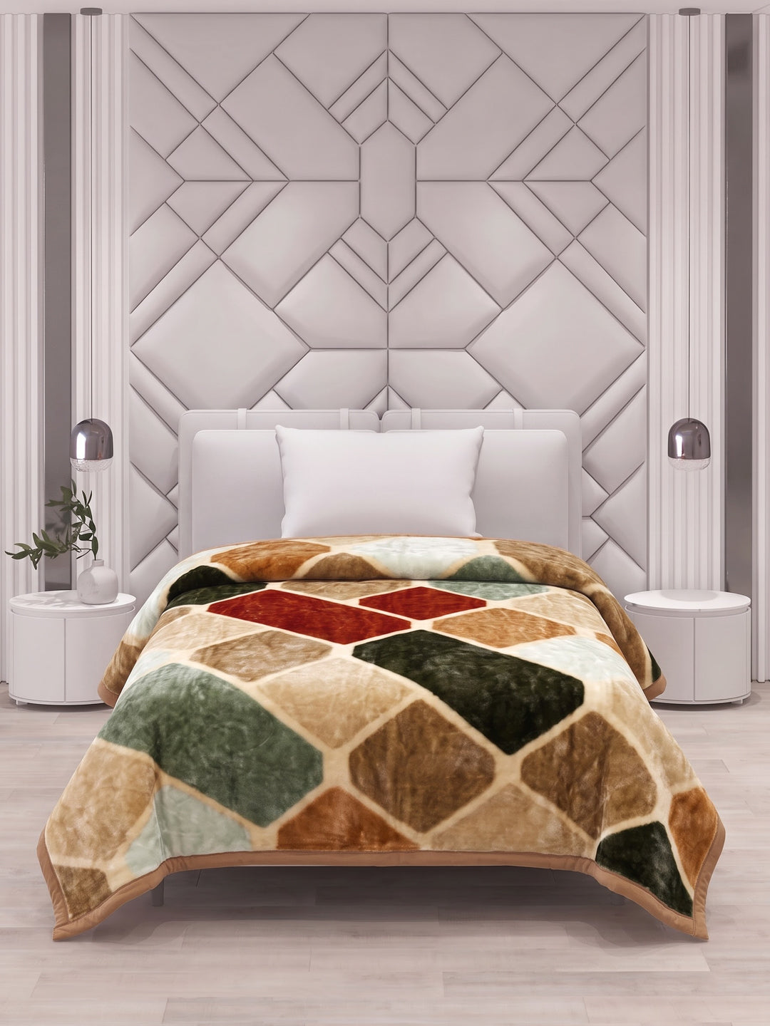 Printed Single Bed 2 Ply 890 GSM Blanket for Winter (Lavish), Weight 3.15 kg