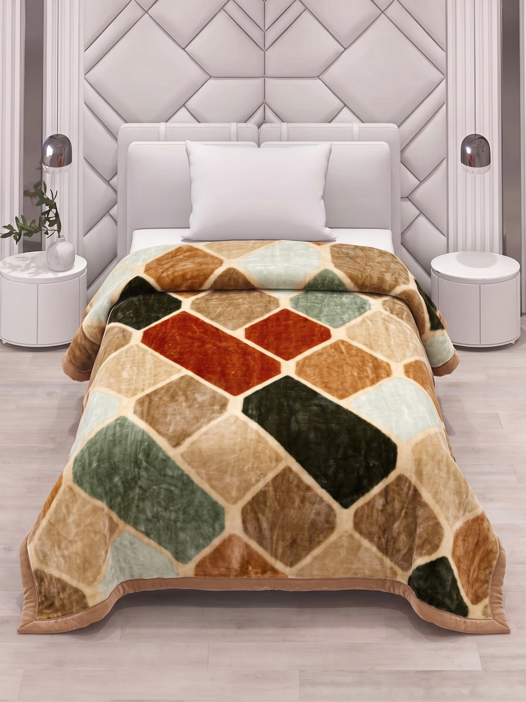Printed Single Bed 2 Ply 890 GSM Blanket for Winter (Lavish), Weight 3.15 kg