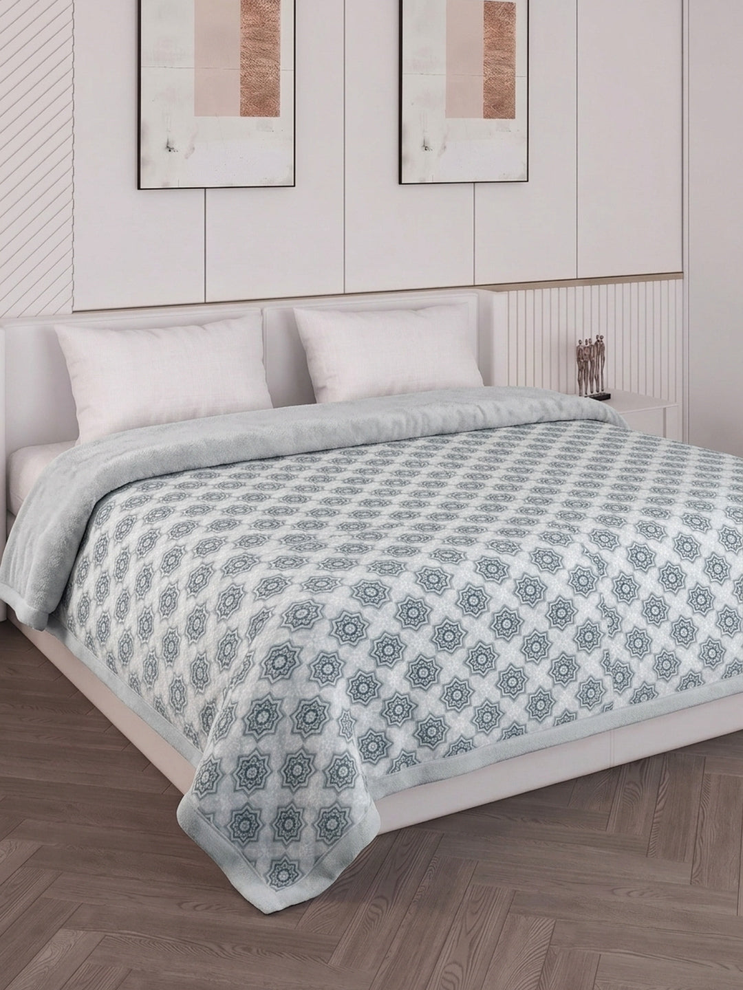 Printed Double Bed 2 Ply 470 GSM Blanket for Winter (Monaco), Weight 2.5 kg