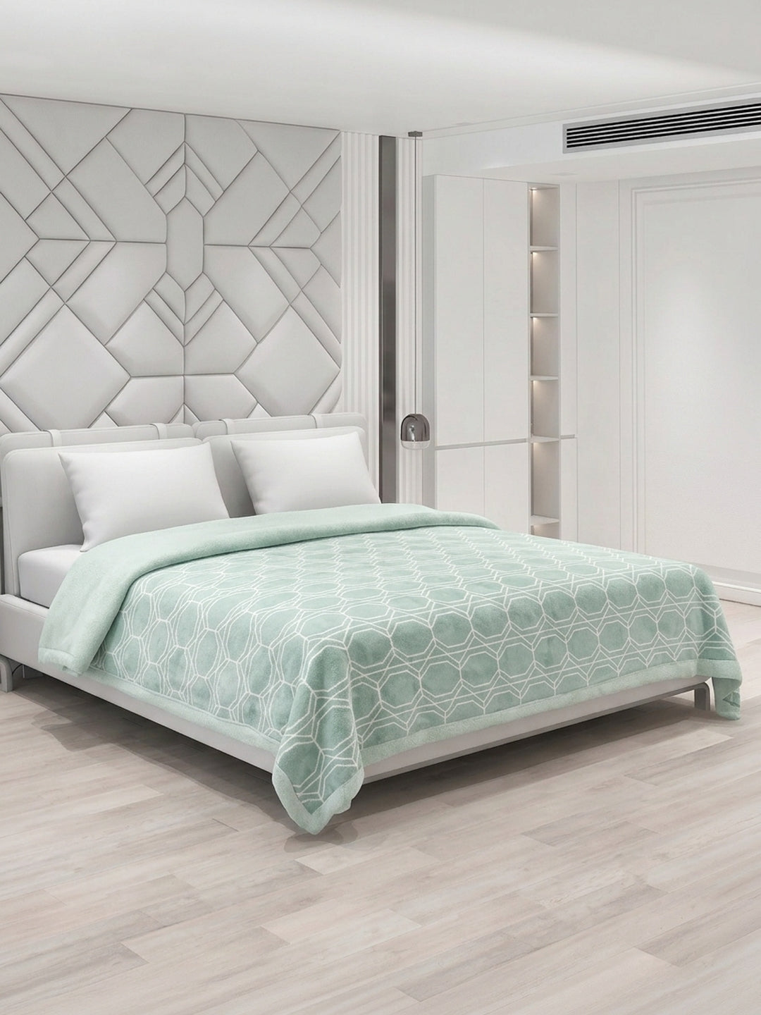 Printed Double Bed 2 Ply 470 GSM Blanket for Winter (Monaco), Weight 2.5 kg