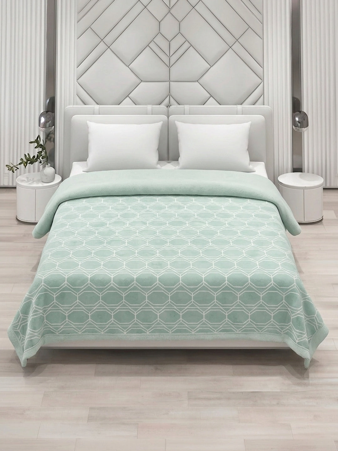 Printed Double Bed 2 Ply 470 GSM Blanket for Winter (Monaco), Weight 2.5 kg