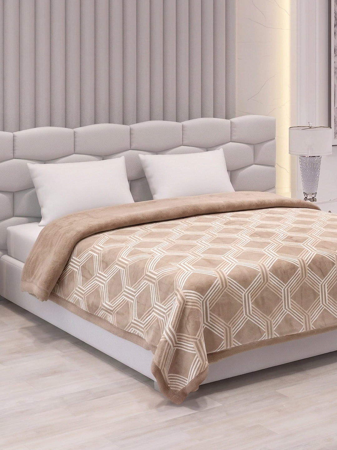 Printed Double Bed 2 Ply 470 GSM Blanket for Winter (Monaco), Weight 2.5 kg