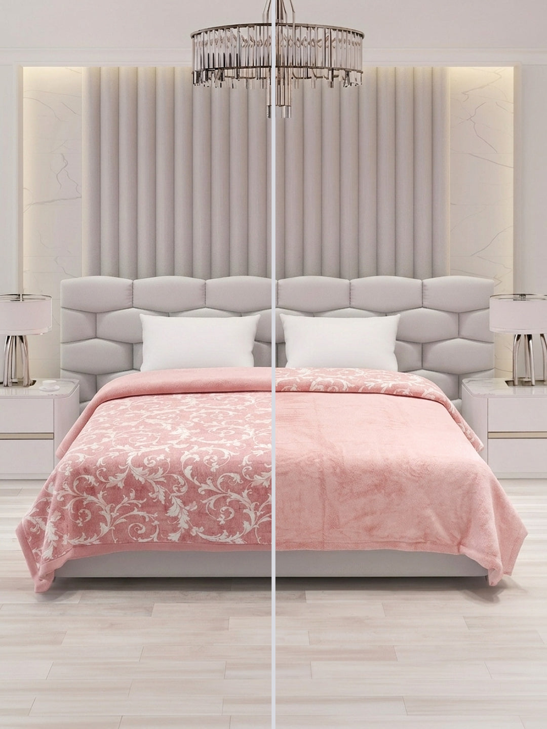 Printed Double Bed 2 Ply 470 GSM Blanket for Winter (Monaco), Weight 2.5 kg