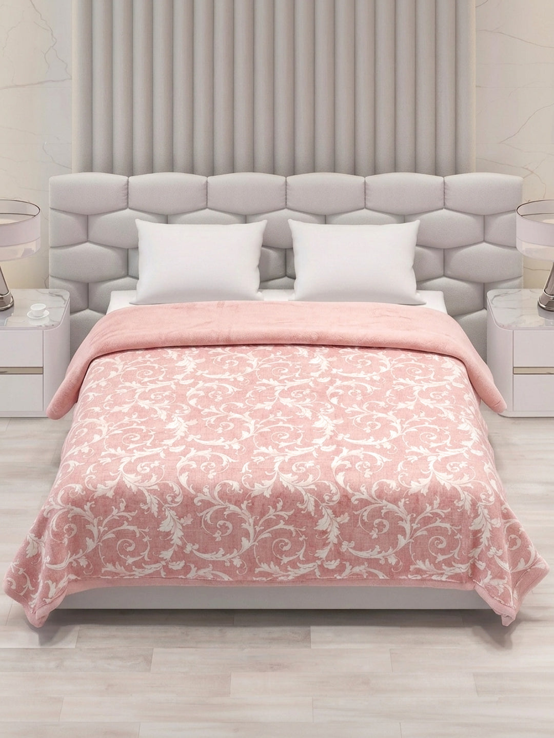 Printed Double Bed 2 Ply 470 GSM Blanket for Winter (Monaco), Weight 2.5 kg