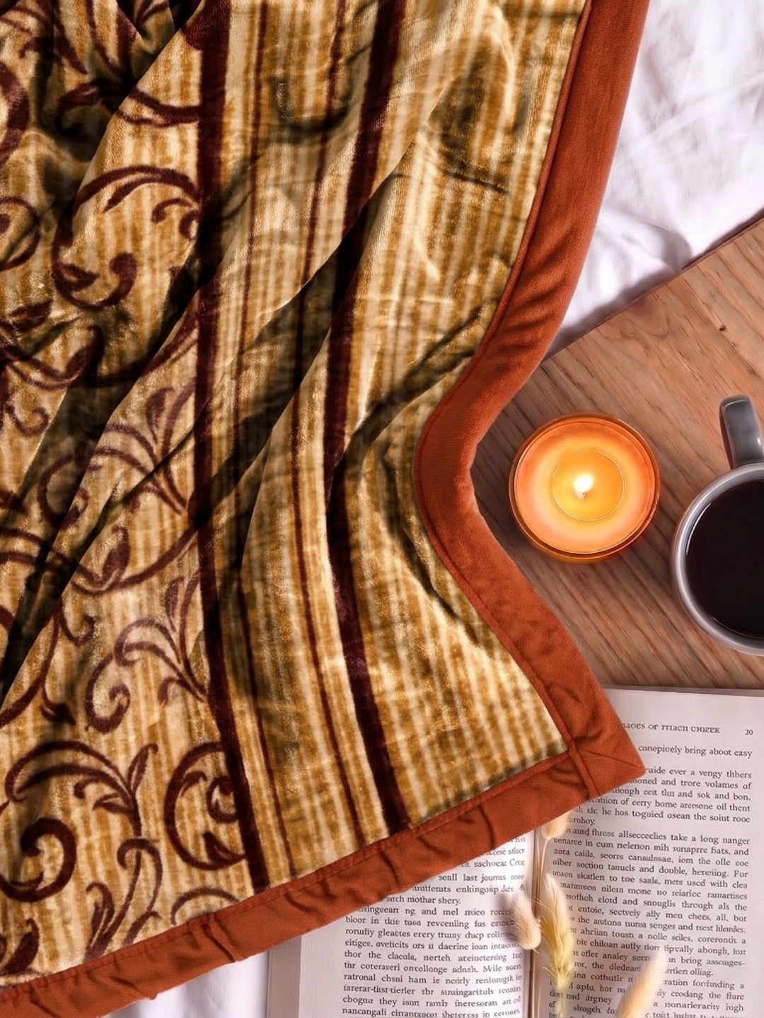 Printed Double Bed 2 Ply 990 GSM Blanket for Winter (Parker), Weight 5.25 kg